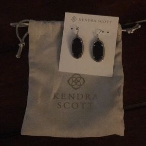 Black and silver Kendra Scott Dani earrings